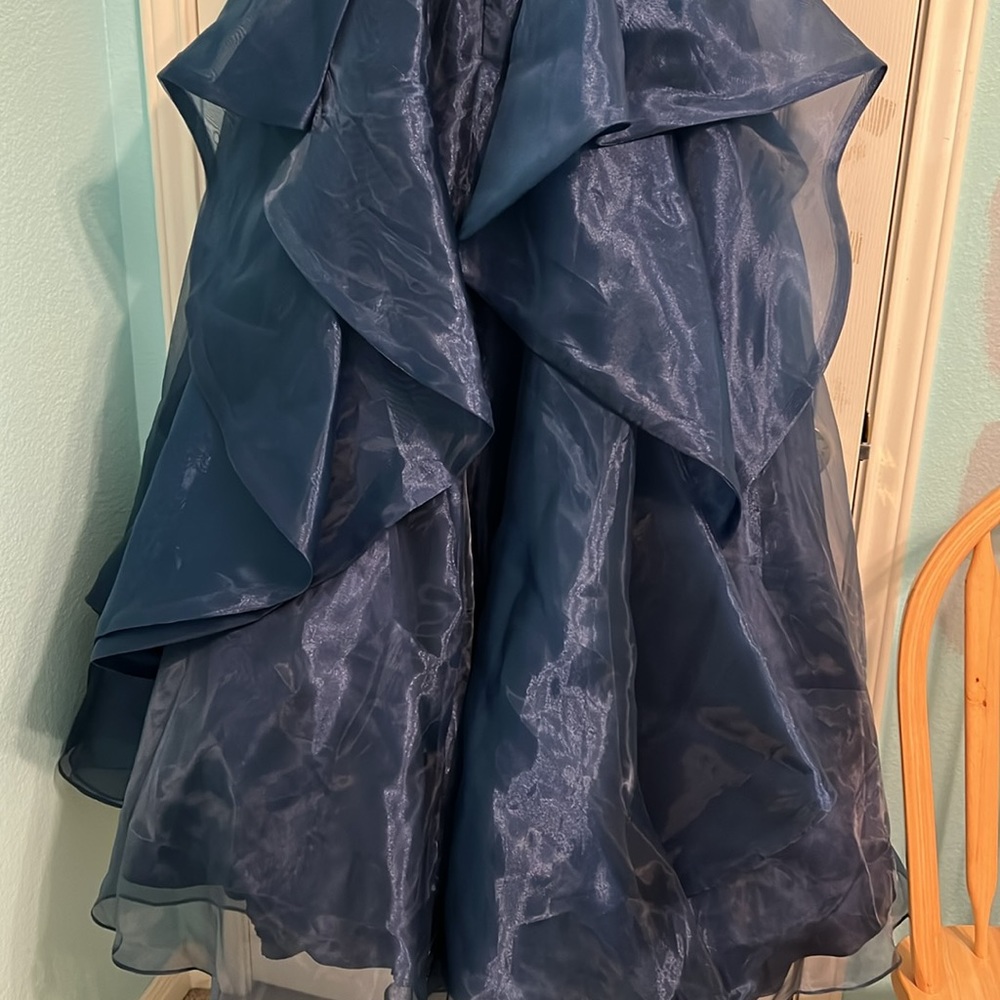 Formal Chiffon Gown Cascading Ruffles - Picture 7 of 9